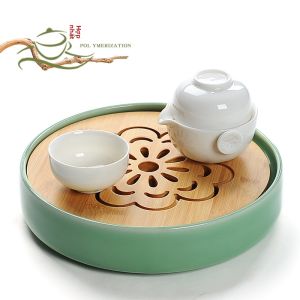 DANBIYIN | Bamboo Heavy Bamboo Tea Tray for Water Storage