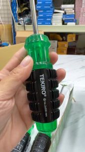 Obeng Plus 8 inch Tekiro Diameter 6mm Ph2 Panjang Besi 20cm Magnet Gagang Karet