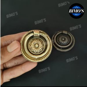 Tarikan Laci Merry Bulat 3.5cm Handle Laci Lemari Kuningan