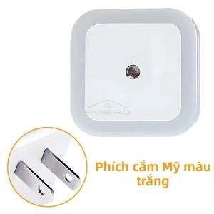 Đèn Ngủ LED Thông Minh Cảm Biến Chuyển Động Cắm Điện Hình Vuông Dùng Cho Đầu Giường Hành Lang Lối Đi Nhà Vệ Sinh - Tiết Kiệm Năng Lượng Chiếu Sáng Gia Đình