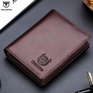 BULLCAPTAIN Large Capacity Genuine Leather Bifold Wallet Credit Card Holder for Men with 15 Card Slots RFID Wallet
