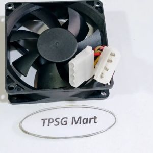 Quạt case 8Cm dày 2.5Cm / Điện áp DC 12V đầu cắm ATA 4 Pin