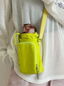 Textured Mobile Phone Bag for Male and Female Students Kettle Bag Umbrella Bag Two-Layer Shoulder Messenger Bag Water Cup Shoulder Bag