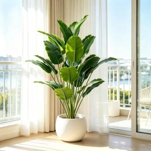 Cây Chim Thiên Đường Nhân Tạo Lớn 67-112cm Lá Chuối Giả Cây Cọ Nhựa Trang Trí Nhà Cửa Vườn Trang Trí Sàn Nhà Phong Cách Nhiệt Đới