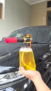 ALAT TABUNG BOTOL SEMPROTAN SEMPROT SABUN BUAT SALJU HIGH PRESSURE NOZZLE NOSEL SNOW FOAM SNOWFOAM LANCE FOAMLANCE CAR WASH SPRAYER DISPENSER JET CLEANER KOPLER QUICK RELEASE KONEKTOR 1/4 INCH 2.0 1 LITER 1L CUCI SALJU STEAM SETEAM SETIM STIM MOBIL MOTOR