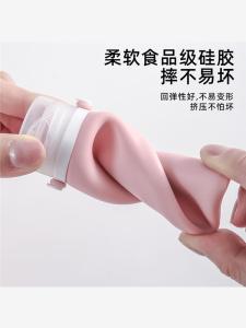 กระเป๋าเดินทางซิลิโคนแบบกดได้สําหรับแชมพูครีมนวดผมโลชั่นและครีมน้ําหนักเบาออกแบบพกพาง่ายสําหรับฤดูใบไม้ผลิและฤดูใบไม้ร่วง