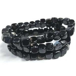 6767# 黑玛瑙 Black Onyx (辟邪 防煞 防小人 Avoid Bad Luck) Black Agate 黑玛瑙手链 Black Onyx Bracelet 天然水晶手链 Natural Crystal Bracelet
