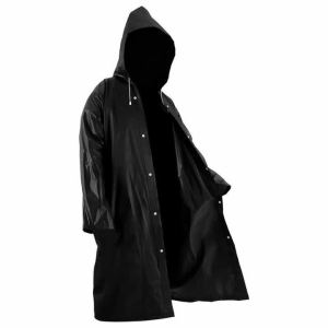 Fashion Outdoor Mens Thick Raincoat Fishing Portable Extra Large Size Adult Long Waterproof Poncho Outdoor Hiking Rain Jacket