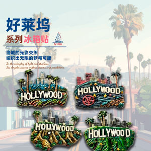 Magnet Lạnh Hollywood Retro Los Angeles Du Lịch Cao Cấp Trang Trí Nhà Ký Túc Xá Quà Tặng Kỷ Niệm Đồ Trang Trí Nhà
