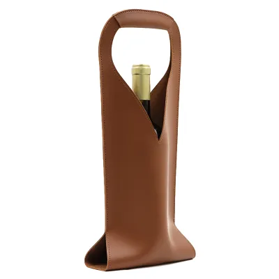 Wine Gift Bag Reusable Leather Wine Tote Carrier Double Layer Champagne Beer Gift Bags Carrier for Birthday Bridal Showers
