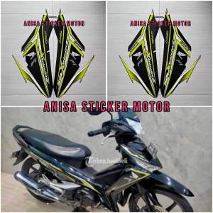 STIKER STRIPING LIS LES BODY SUPRA X FI 125 LUXURY 2016 2017 HITAM HIJAU