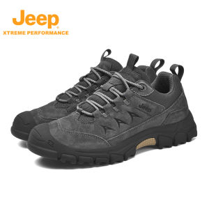 Jeep | Jeep Official Mens Outdoor Climbing Shoes Anti-Slip Wear-Resistant Comfortable Breathable Hiking Shoes Travel Casual Shoes