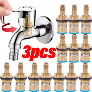 3PC thay thế phổ biến tap van đồng đĩa gốm Cartridge bên trong vòi van cho phòng tắm chiều kim đồng hồ hoặc chống chiều kim đồng hồ