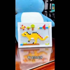 FUNToy Mainan Anak 160 PCS DIY Geometri Shape Blok Puzzle Bangunan Transportasi Huruf Angka Edukasi Mainan