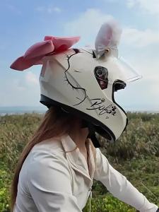 AIS | New Female Cat Ear Cute All Season 3C Certified Full Face Helmet