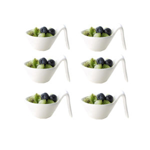 ซอสถั่วเหลืองเซรามิกถาดอบพอร์ซเลนชามตัวอย่างพร้อมที่จับ-6/กรณี