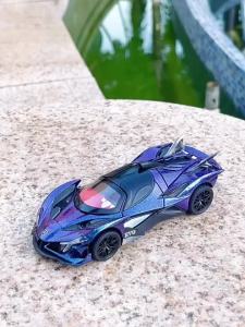 MAKEDA | 1:32 Apollo EVO Bolide Supercar Model Toys Alloy Diecast Cars Rubber Tires Metal Body Doors Opened Sound Light Vehice Child Gift