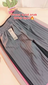 Kulot Knit Anak Perempuan Usia 3-14 Tahun /Kulot Knit Premium /Celana Kulot Knit Tanggung