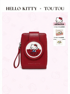 TOUTOU | Red Female Wallet Passport Case ID Card Holder