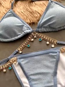 เซ็กซี่สีชมพู 40-63kg ชุดว่ายน้ำ เสื้อพร้อม แฟชั่นเกาหลีผู้หญิง บิกินี่ Bikini 0993