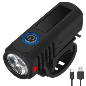 LED Bicycle Headlight USB Charging Cycling Safety Front Lamp 3 Gears Bike Handlebar Flashlight Bicycle Accessories