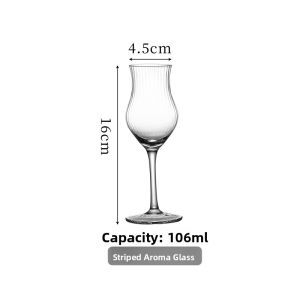 BANGBEBE | High-Quality Striped Tulip-Shaped Whiskey Snifter