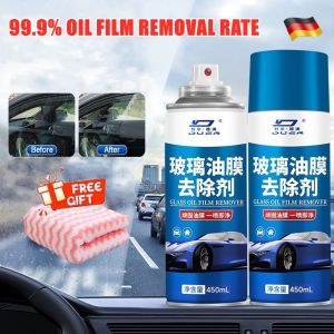 【BUY 1 TAKE 1】450ML Windshield Glass Cleaner Acid Rain Stain Remover Car Glass Oil Film Remover Foam Car Glass Oil Film Cleaner For Auto Windshield Home Streak-Free Shine Glass Auto Car Glass Rapid Degreasi Deep Cleaning Polishing Glass Cleaner