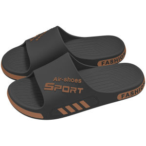 Mens Summer Slippers Sports Trendy Large Size Anti-Slip Anti-Odor Wear-Resistant Indoor Outdoor Slippers Flat Heel PVC