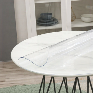 Waterproof Oil-resistant Heatproof Wear-resistant Round Clear PVC Table Pad
