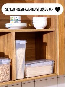 2000/2800 ml Food Sealed storage Canister Clear Airtight Cans Tank Jar Organizer