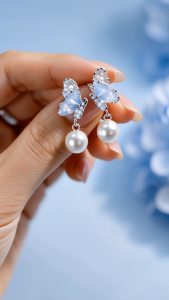 [SG] Butterfly Pearl Drop Earrings | 925   Pin Earrings | Elegant Butterfly Earrings | Pearl Dangle Earrings | ear me out (EMO-61)