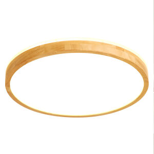 HUOHUAQIU | Japanese Style Solid Wood Ultra-thin Nordic Smart Ceiling Light