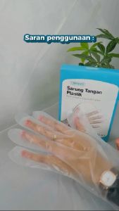 ONEMED Sarung Tangan Plastik Tebal isi 100 - Sarung Tangan Makan isi 100 Food Grade Onemed