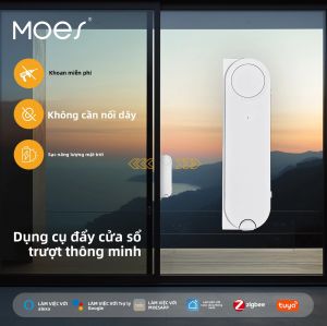 MOES Tuya ZigBee Dụng Cụ Mở Cửa Sổ Trượt Thông Minh Có Ứng Dụng Sạc Năng Lượng Mặt Trời Điều Khiển Từ Xa Hỗ Trợ Alexa & Google Home