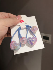 Korean Style High Elastic Love Heart Shaped Hair Ties for Girls Childrens Accessories Student Hair Bands Childrens Headwear