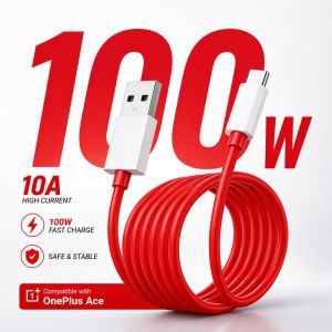 100W USB A to USB C Cable 10A Fast Charger Cord Type C to C Charging Cable for OnePlus Ace 5/3/2/Nord 480Mbps Data Sync
