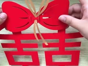 3D red flocking cloth stickers/gold wedding stickers - Wedding decoration