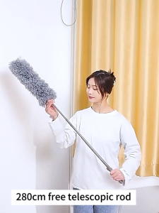 【LONG 280CM】 Extra Long Handle Bendable Microfiber Feather Duster Cleaning