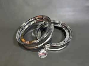 Velg velk Besi kaleng Chrome ring 10 vespa sprint px Excel spartan dsb Mengkilap bagus murah detail original harga per pcs / Sebiji  grosir eceran
