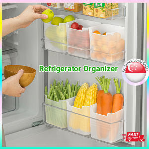 🇸🇬【SG stock】Fridge organizer tray Fridge door organizer Fridge Storage Box Refrigerator Organizer Refrigerator Storage Box Freezer  Organizer Side Door Kitchen Organizer Tableware tools Food Organizer Multifunction Storage  Kitchen Accessories