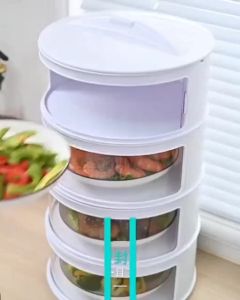 [ WARNA ] TUDUNG SAJI SUSUN 4  / RAK PENUTUP MAKANAN 4 SUSUN / WADAH PENUTUP MAKANAN