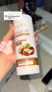 SADOER Coconut Oil Shampoo Total Repairing For Damaged Hair Anti Dandruff Fluffy Healthy Renewed Hair Care 500ML