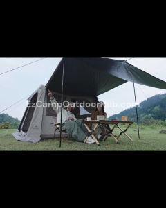 Naturehike VILLAGE 6.0 Gen 3 BASE / FLAGSHIP Portable Foldable 4-5 Persons Fast Automatic Cabin Ridge Tent Multiple Setups 15.5m² Space Ti Black Sunscreen Waterproof Outdoor Camping