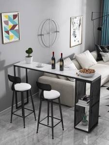 Accessible Luxury Stone Plate For Home Bar Counter Living Room Partition Wall Balcony Bench Commercial Milk Tea Shop Bar Counter Casual High Leg