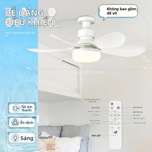 Quạt Trần LED Thông Minh Có Điều Khiển Từ Xa 3 Nhiệt Độ Màu (3000K-6500K) Điều Chỉnh Độ Sáng Yên Tĩnh 3 Tốc Độ Gió Lắp Đặt Dễ Dàng Màu Trắng