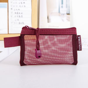 Mini Transparent Waterproof Card Storage Bag Zipper Coin Purse Document Bag Bus Card Zero Money Bag Protective Net Bag Small Coin Bag