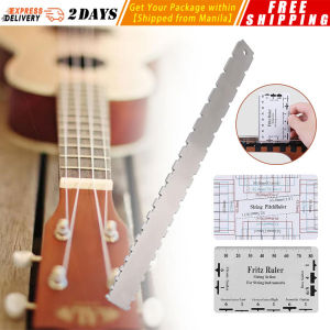 ❤️【Same Day Delivery】【Stainless Steel】Guitar Neck Notched Straight Edge Luthiers Tool with String Action Ruler Gauge for Gibson 24.75 Inch and Fender 25.5 Inch Electr Guitar-Ruler-Kit