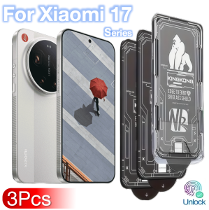 3Pcs For Xiaomi Xiao Mi 17 Ultra Pro Max Tempered Glass Screen Protector 9H No Dust Bubbles Mobile Accessories