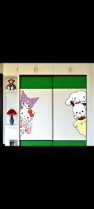 Sanrio | Cute Sanrio Cartoon Waterproof Stickers Removable PVC Decal for Glass Door Window Bathroom Car Wall Decor.