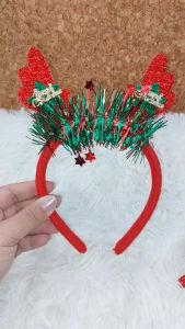 🎄ที่คาดผมคริสต์มาสสีแดงสีเขียว ลายการ์ตูนต้นคริสต์มาส เขากวาง  เหมาะกับของขวัญคริสต์มาส สําหรับผู้ใหญ่ และเด็ก🎄